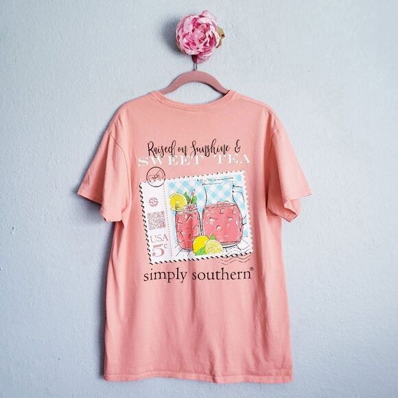 Simply Southern Sweet Tea Stamp Short Sleeve Top - Picture 1 of 4